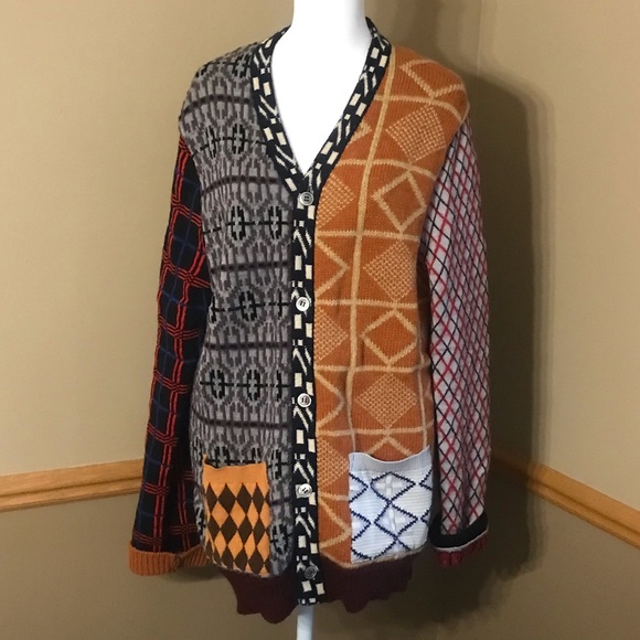 Comme des Garcons Sweaters - Comme des garcons Multicolor Wool Cardigan Sweater
